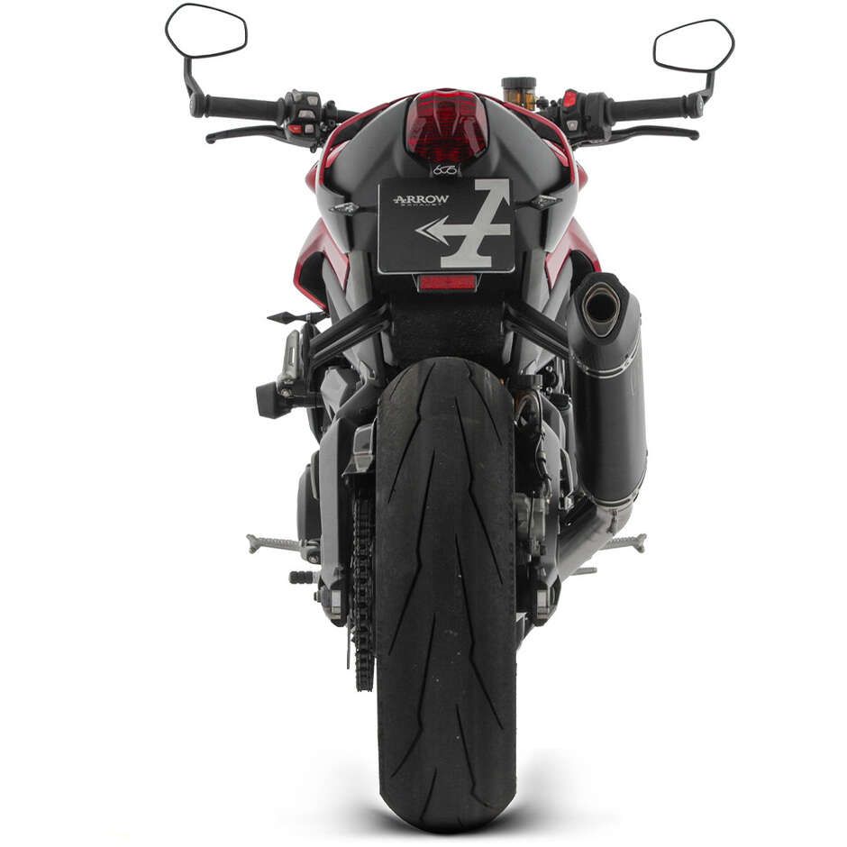 Arrow Racing Komplettauspuffanlage mit Veloce Dark Aluminium-Schalldämpfer für Triumph STREET TRIPLE 765 RS (23-24)