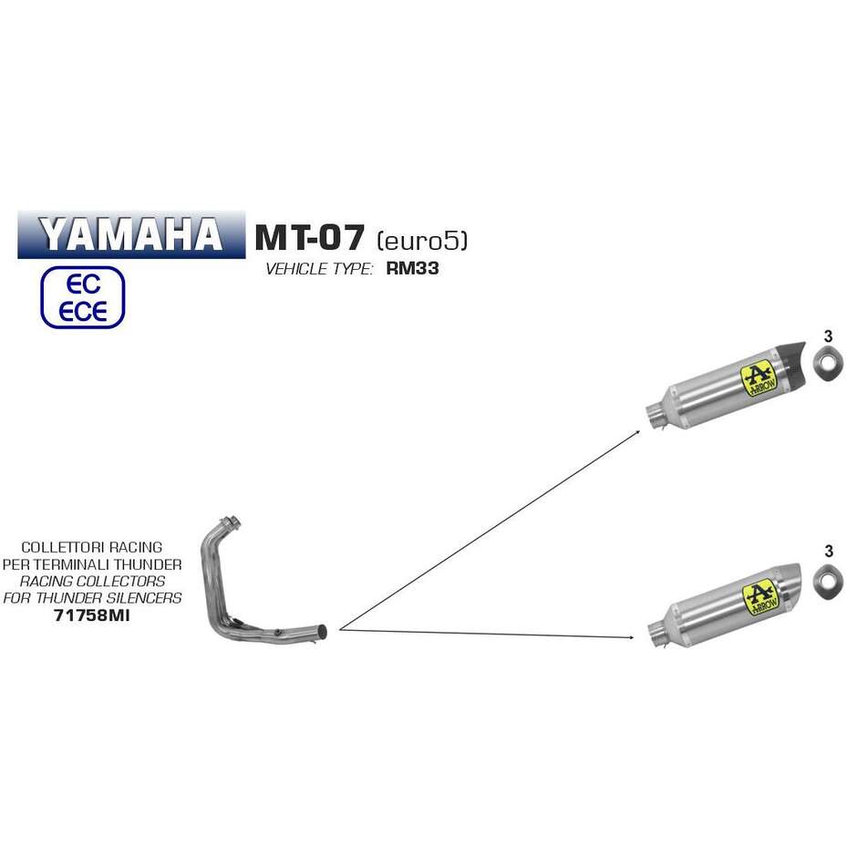 Arrow Racing Thunder Headers Yamaha MT-07 2021-2024