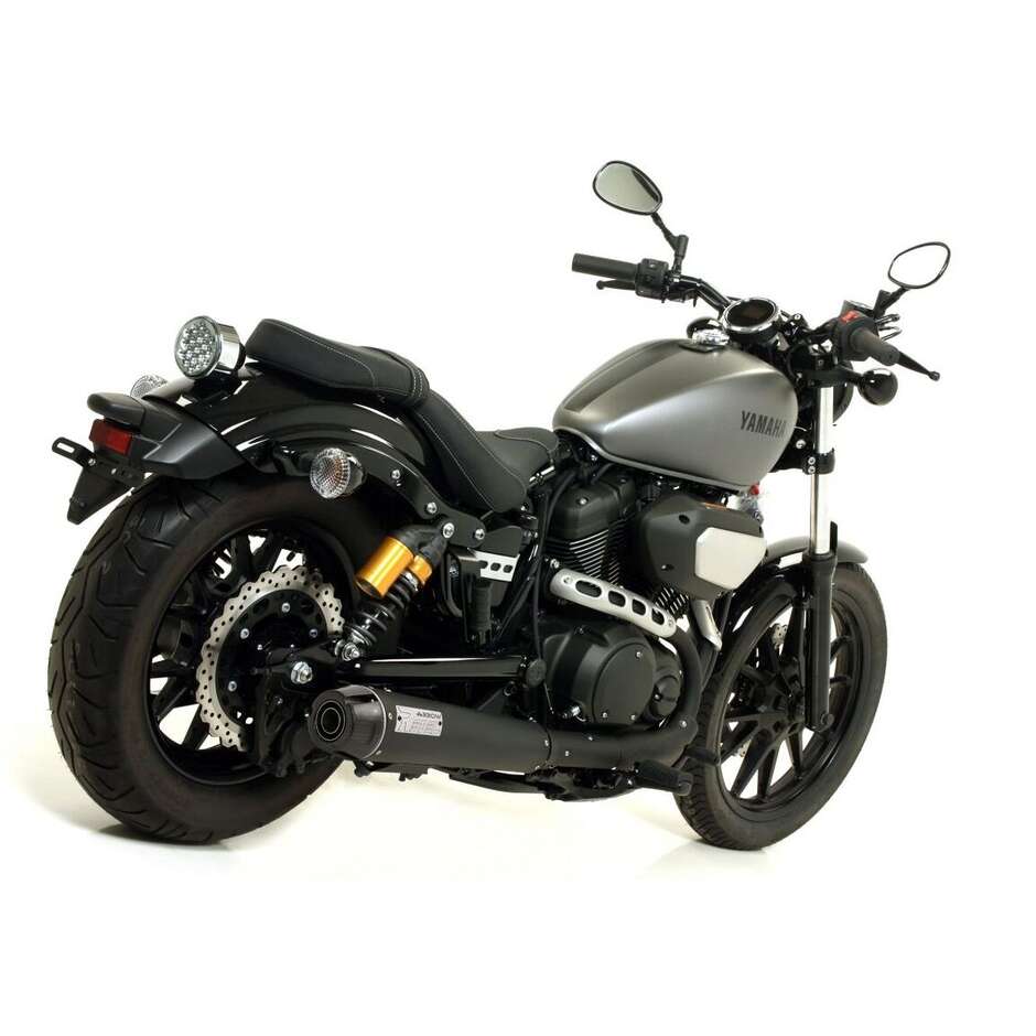 Arrow Rebel Exhaust with Carbon End Cap for Yamaha XV (Bolt) 950 R (14-16)