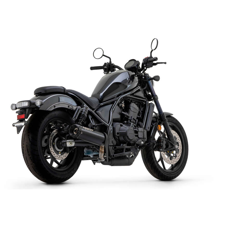 Arrow Rebel Exhaust with Dark Aluminum End Cap for Honda CMX 1100 Rebel (21-25)