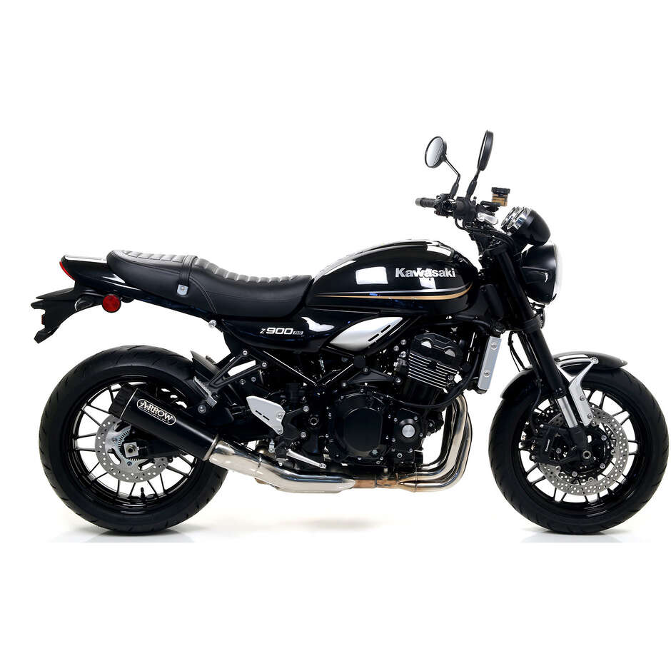 Arrow Rebel Exhaust with Dark Aluminum End Cap for Kawasaki Z 900 RS (17-24)