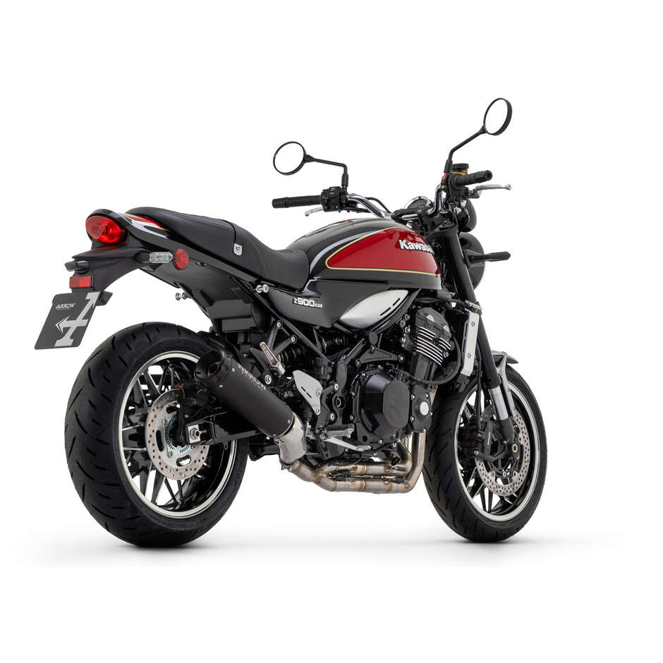 Arrow Rebel Exhaust with Dark Aluminum End Cap for Kawasaki Z 900 RS (17-24)