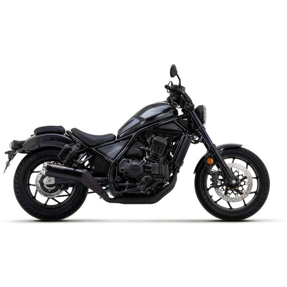 Arrow Rebel Exhaust with Polished Aluminum End Cap For Honda CMX 1100 Rebel (21-25)