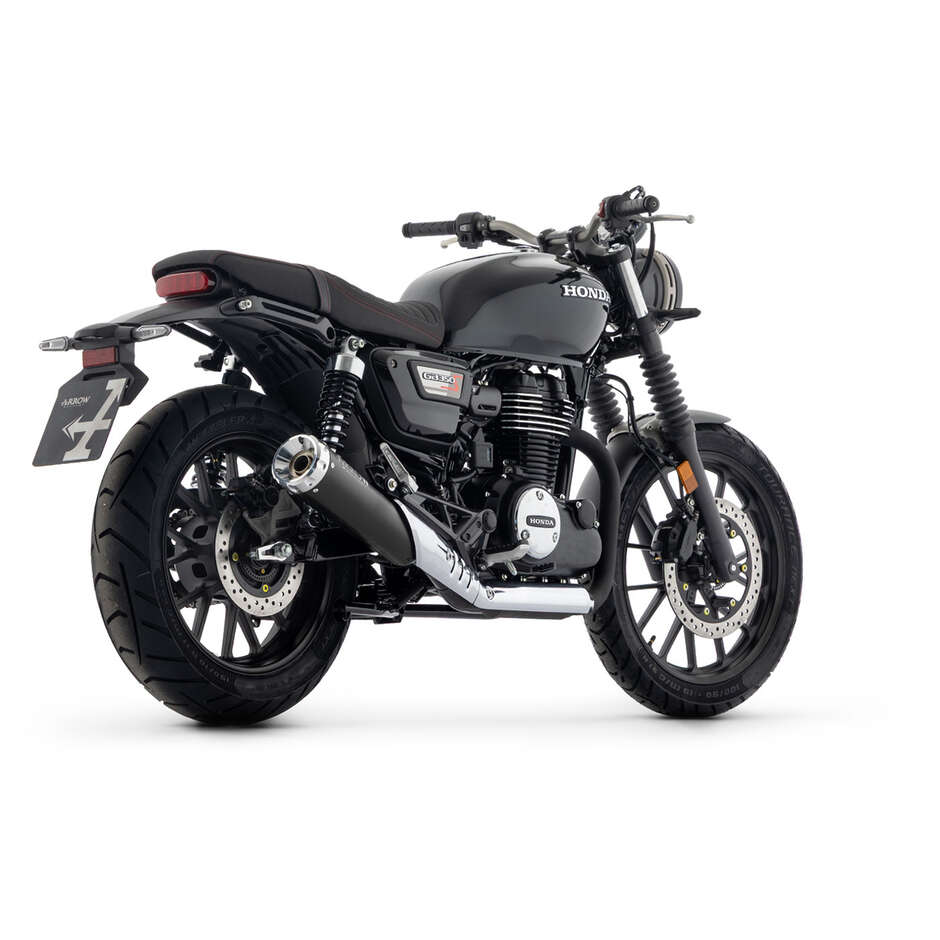 Arrow Rebel Exhaust with Polished Aluminum End Cap for Honda GB 350 S (25-26)