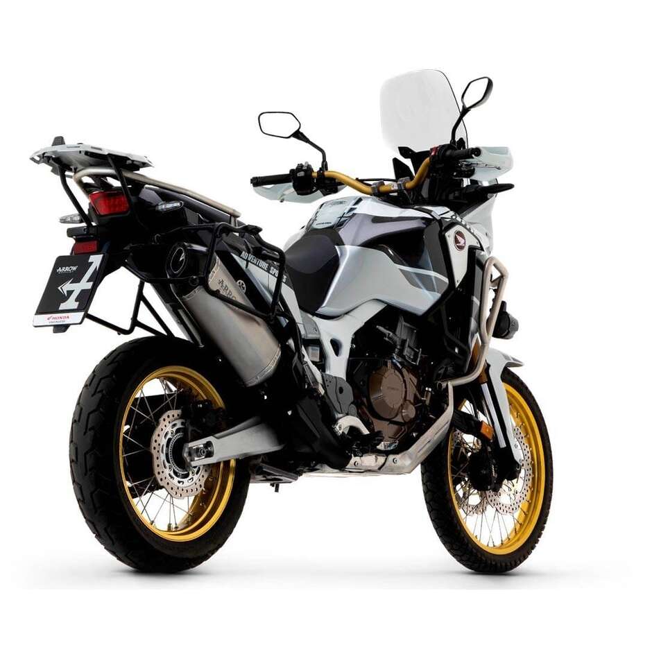 Arrow Sonora titanium exhaust with carby end cap for Honda Africa Twin CRF 1000 L (16-19); Africa Twin CRF 1000 L Adventure Sport (18-19)