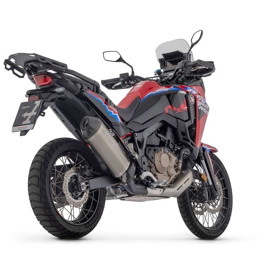 Arrow Sonora titanium exhaust with carby end cap for Honda Africa Twin CRF 1100 L (20-23)