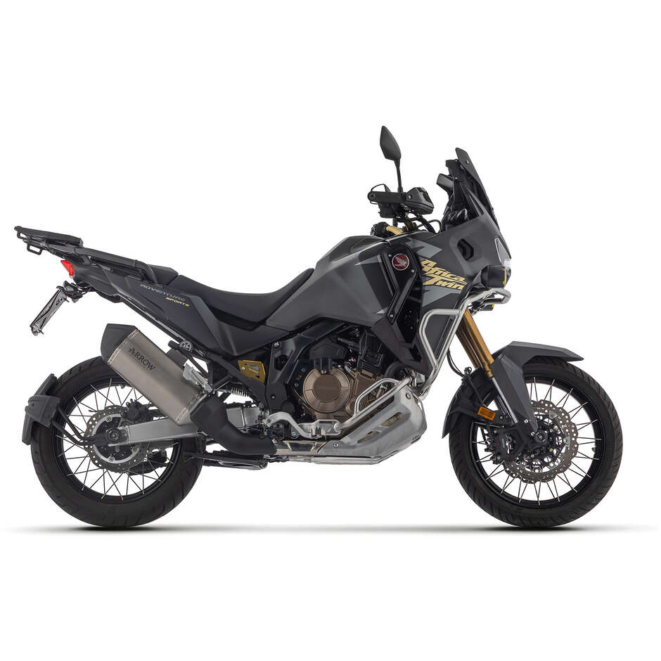 Arrow Sonora titanium exhaust with carby end cap for Honda Africa Twin CRF 1100 L (24-); Africa Twin 1100 AdvSport (24-)