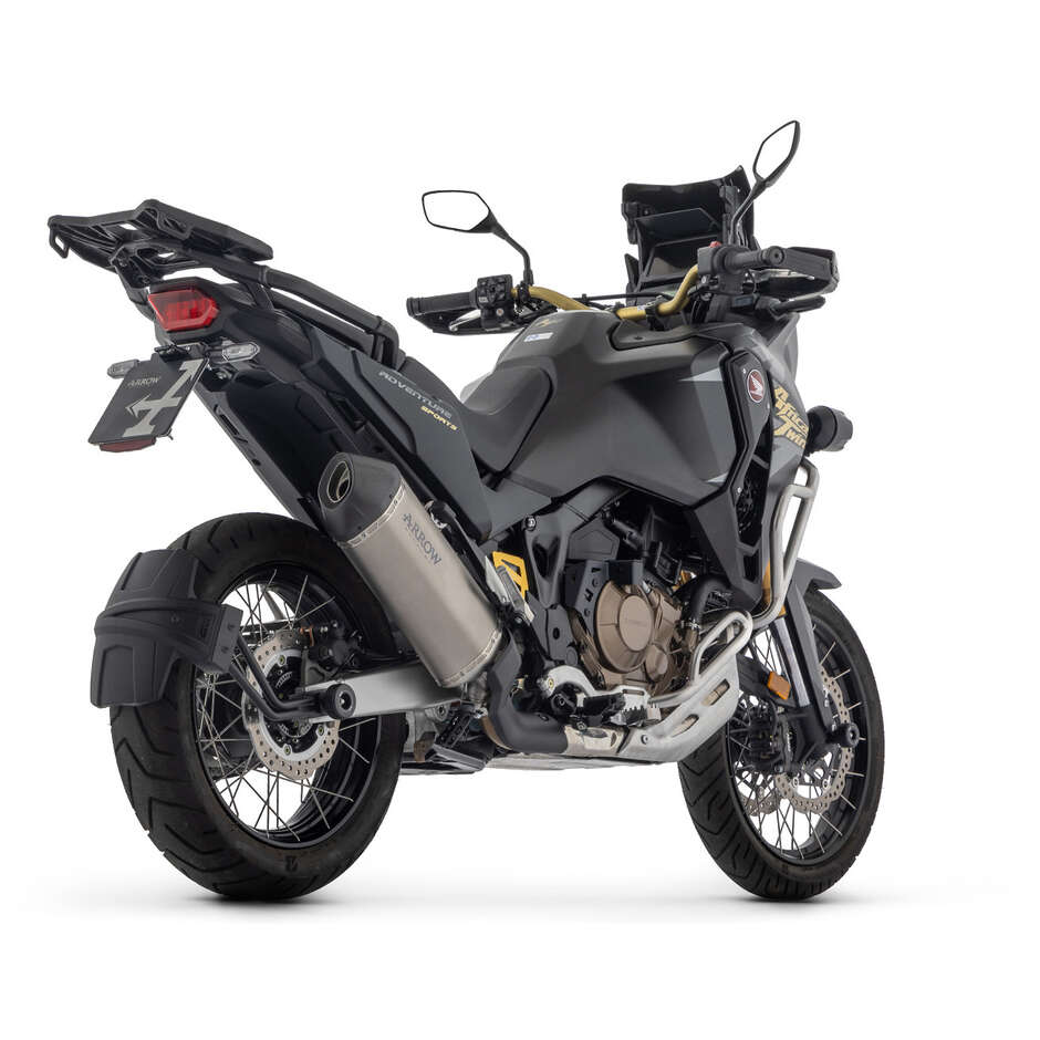 Arrow Sonora titanium exhaust with carby end cap for Honda Africa Twin CRF 1100 L (24-); Africa Twin 1100 AdvSport (24-)