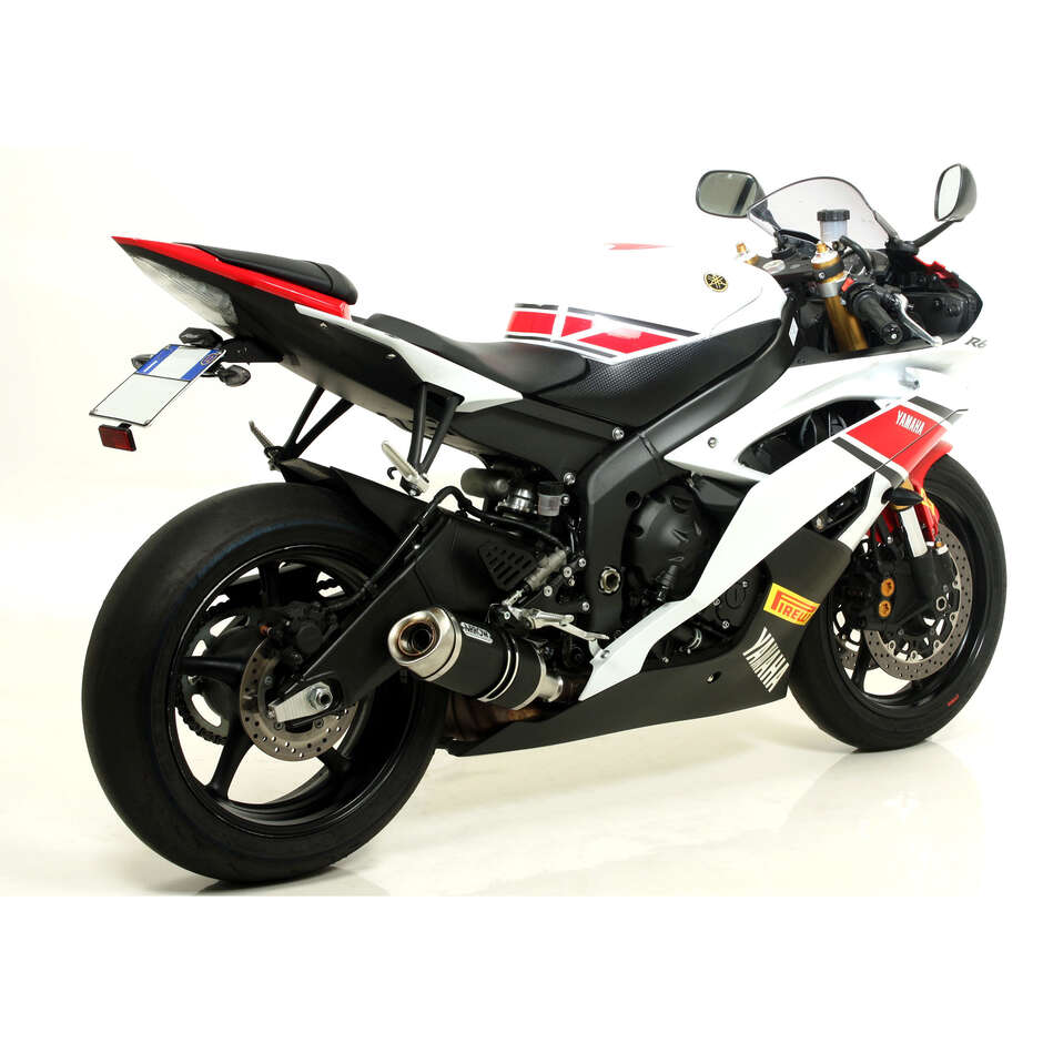 Arrow Street Thunder Dark Aluminum Exhaust for Original Collectors For Yamaha YZF R6 (06-16)