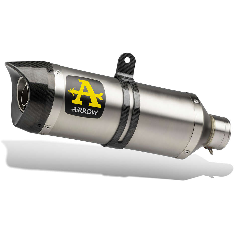 Arrow Street Thunder Titanium Exhaust with Carby End Cap for KTM DUKE 125 (11-16); DUKE 200 (11-14)