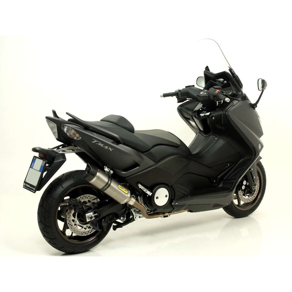 Arrow Street Thunder Titanium Exhaust with Carby End Cap For Yamaha TMAX 500 (08-11) / TMAX 530 (12-16)