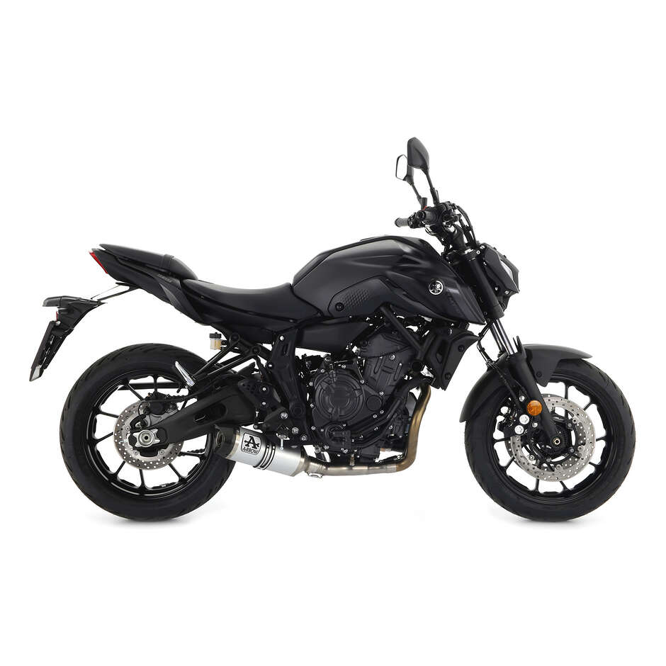 Arrow Thunder aluminum exhaust with carby end cap for Yamaha MT-07 (21-24)