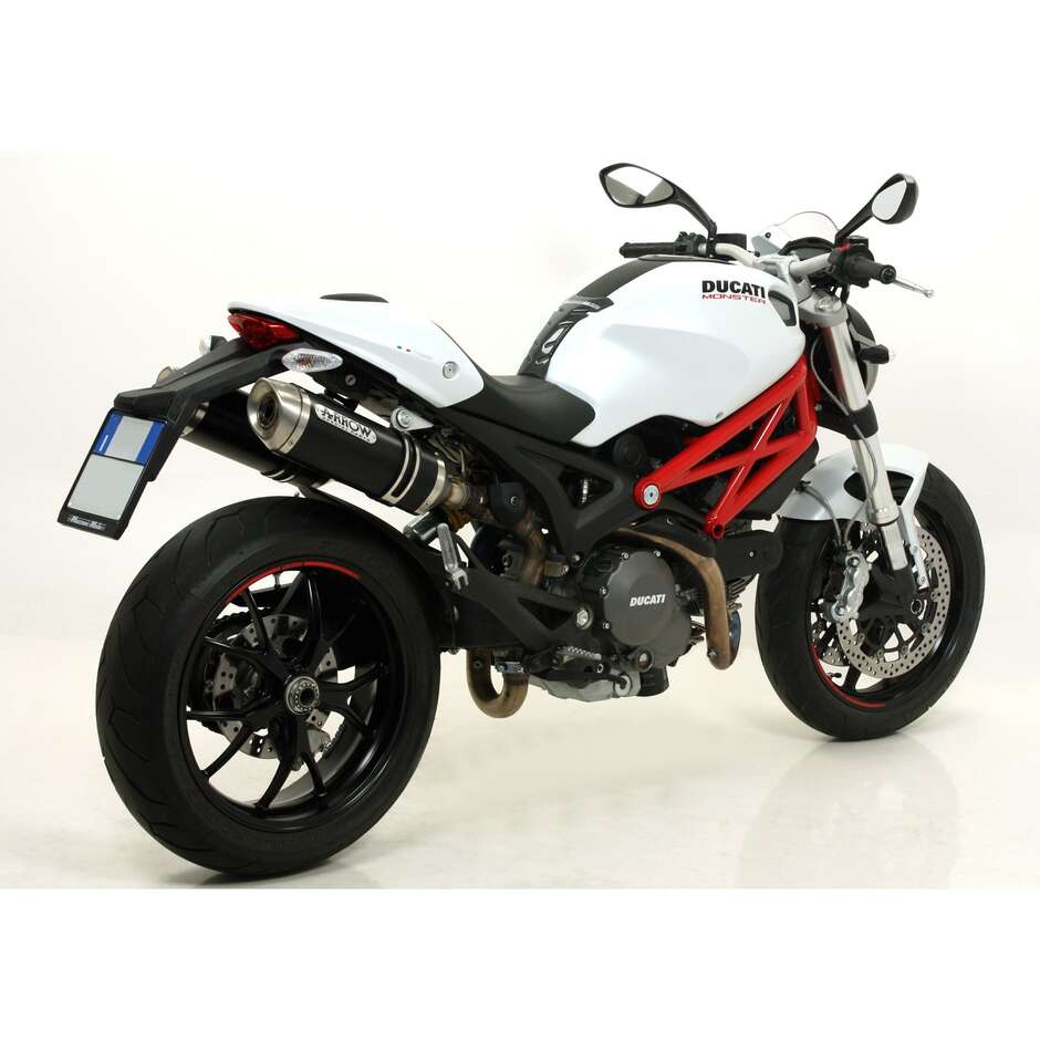 Arrow Thunder Approved Aluminum Dark Exhaust Mufflers (R+L) for Ducati Monster 696 (08-14); Monster 1100 (09-19); Monster 796 (10-14)