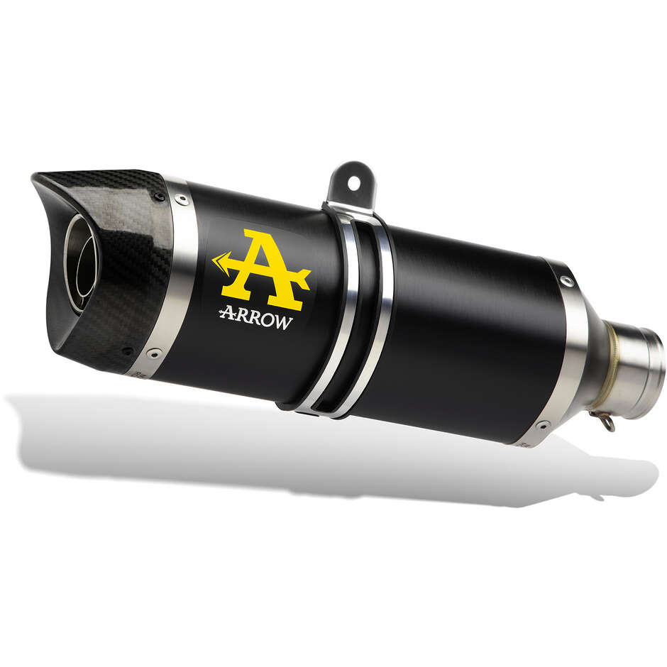 Arrow Thunder Auspuffanlage aus dunklem Aluminium mit Vergaser-Endkappe für Kawasaki Z 900 (20-24)
