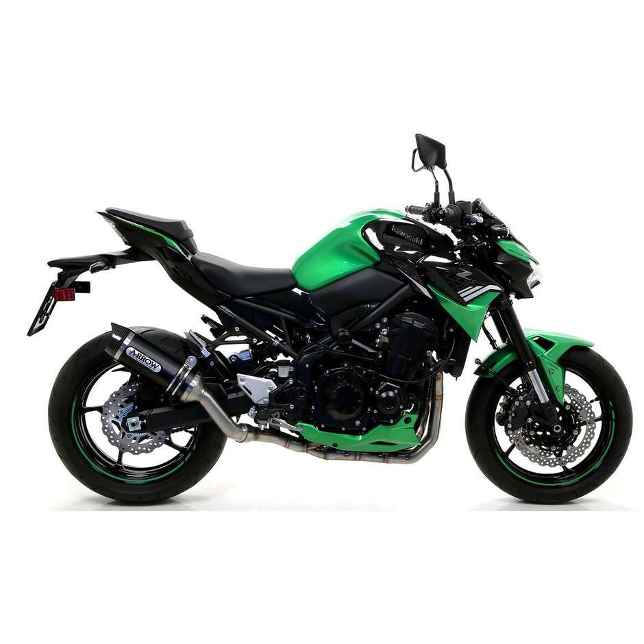 Arrow Thunder Auspuffanlage aus dunklem Aluminium mit Vergaser-Endkappe für Kawasaki Z 900 (20-24)