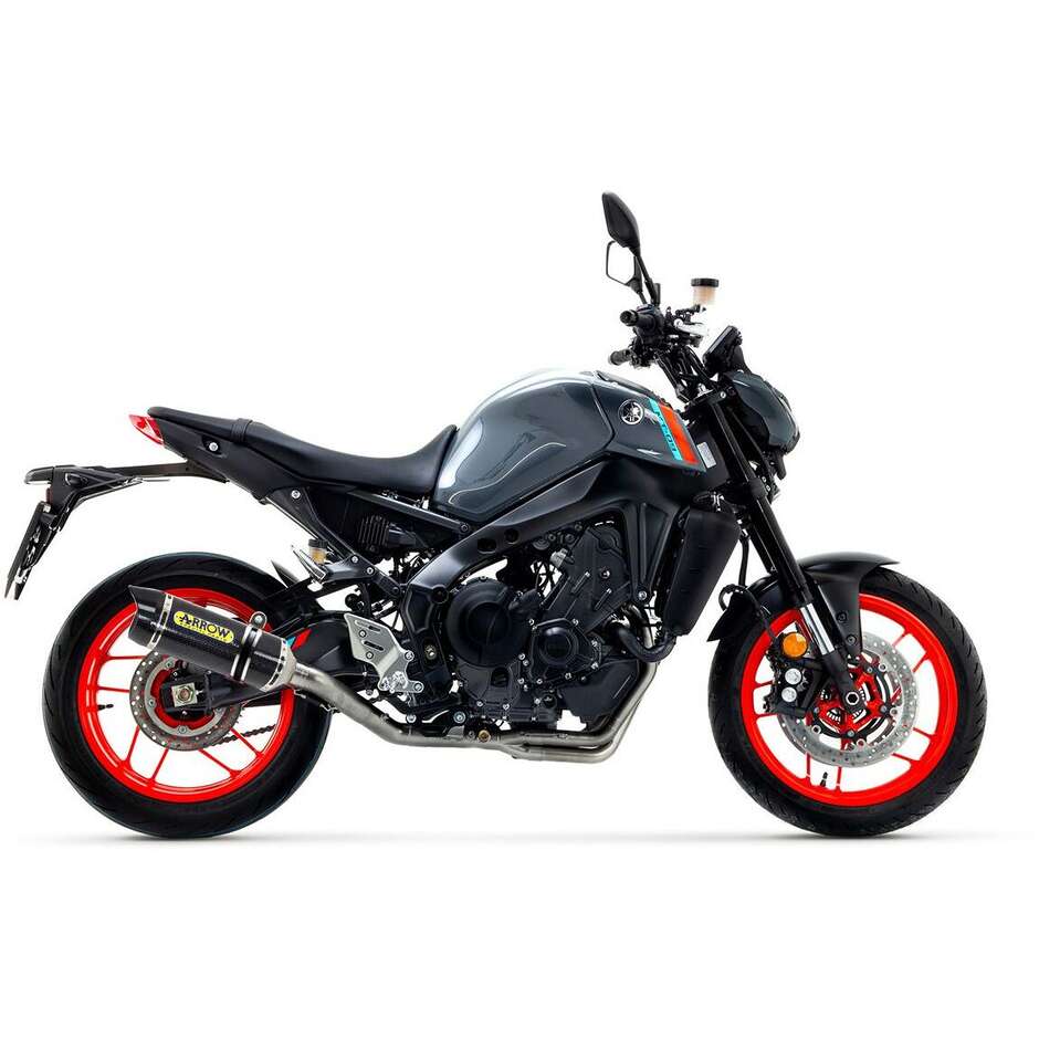 Arrow Thunder carbon exhaust with carby end cap for Yamaha MT-09 (21-23)