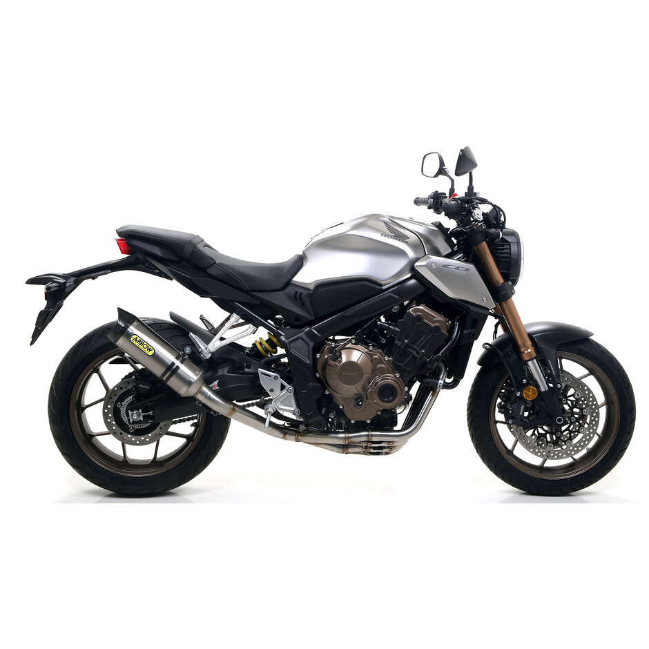 Arrow Thunder Titanium Exhaust with Carby End Cap for Honda CB 650 R (19-23)