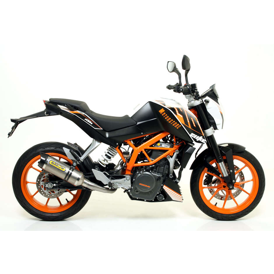 Arrow Thunder Titanium Exhaust with Carby End Cap For KTM DUKE 390 (13-16) / RC 125/390 (15-16)