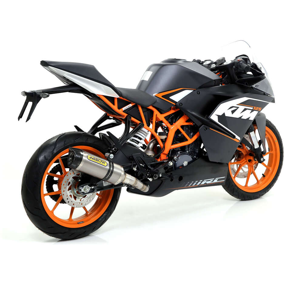 Arrow Thunder Titanium Exhaust with Carby End Cap For KTM DUKE 390 (13-16) / RC 125/390 (15-16)