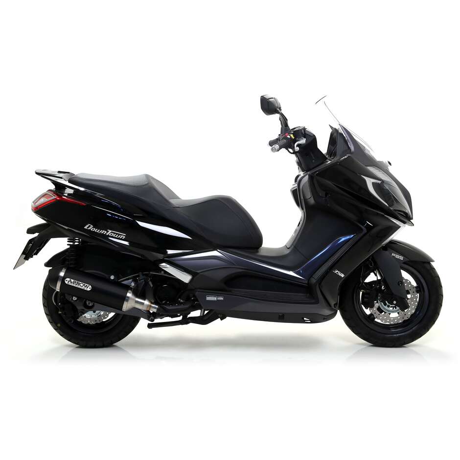 Arrow Urban Dark Aluminum Exhaust Muffler with Dark End Cap for Kymco DOWNTOWN 350i (16-19)