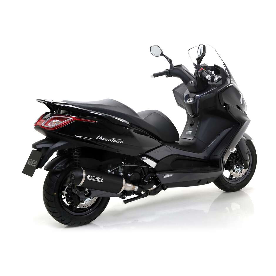 Arrow Urban Dark Aluminum Exhaust Muffler with Dark End Cap for Kymco DOWNTOWN 350i (16-19)