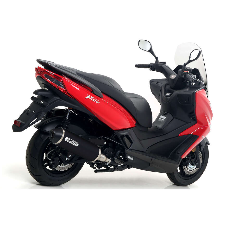 Arrow Urban Dark Aluminum Exhaust Muffler with Dark End Cap for Kymco X-TOWN 300 (17-20)