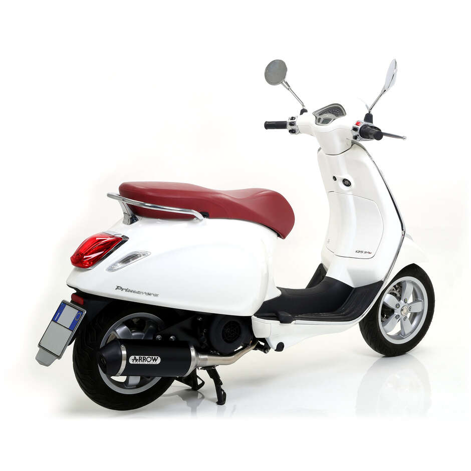 Arrow Urban Dark Aluminum Exhaust Muffler with Dark End Cap for Piaggio VESPA Primavera 125/150 (14-16)