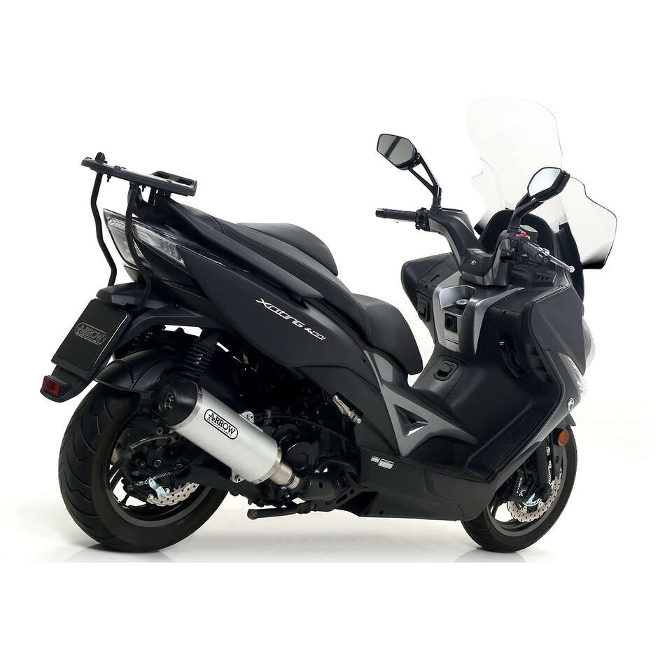 Arrow Urban stainless steel exhaust with Dark end cap for Kymco XCITING 400i (17-18)
