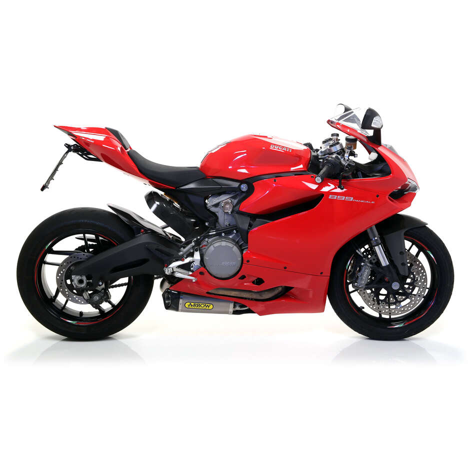 Arrow Works titanium exhausts (R+L) with carbon end cap for Ducati 899 Panigale (14-15); 1199 Panigale (12-15)