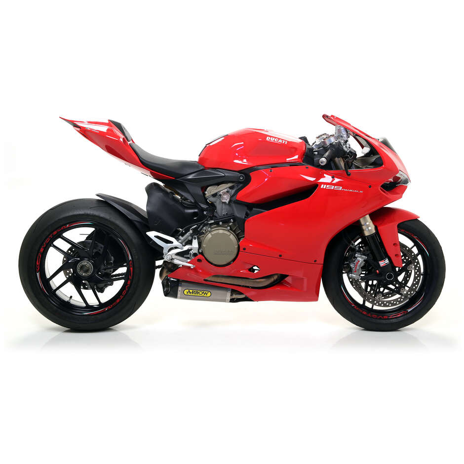 Arrow Works titanium exhausts (R+L) with carbon end cap for Ducati 899 Panigale (14-15); 1199 Panigale (12-15)