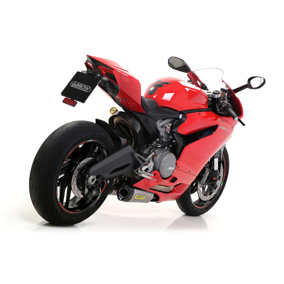 Arrow Works titanium exhausts (R+L) with carbon end cap for Ducati 899 Panigale (14-15); 1199 Panigale (12-15)