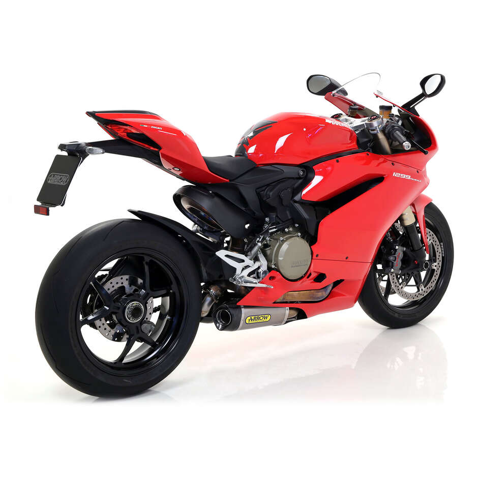Arrow Works titanium exhausts (R+L) with carby end cap for Ducati 1299 Panigale (15-16)