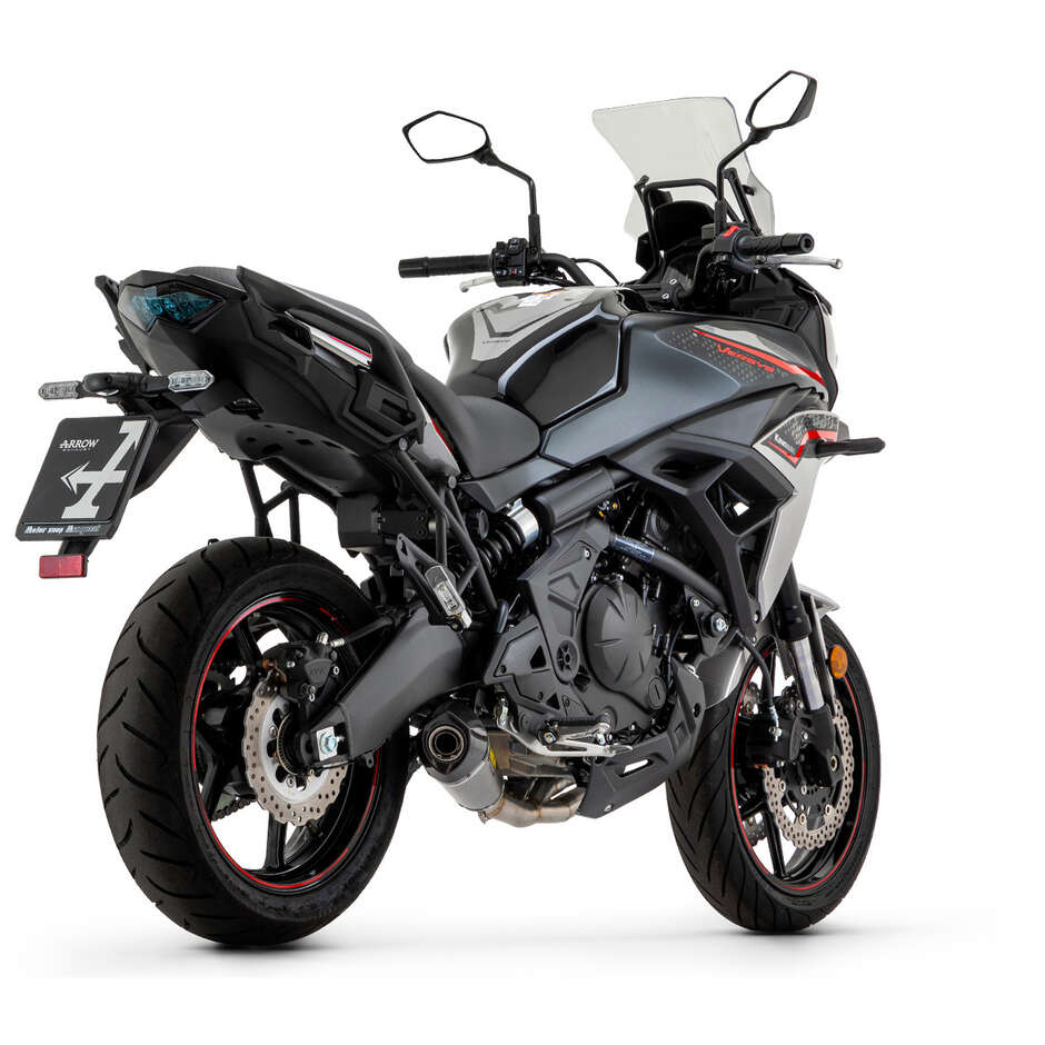 Arrow X-Kone Dark Exhaust for Kawasaki Z 650 (17-19); Ninja 650 (17-20); Versys (17-23)