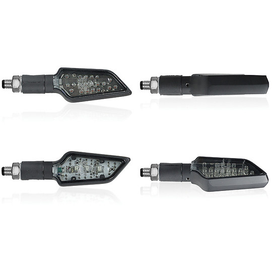 Arrows Moto Chaft Bower Led Approved Black Reflex Smoked