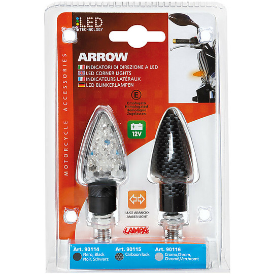 Arrows Pfeil Motorrad Paar LED Farbe Carbon Look
