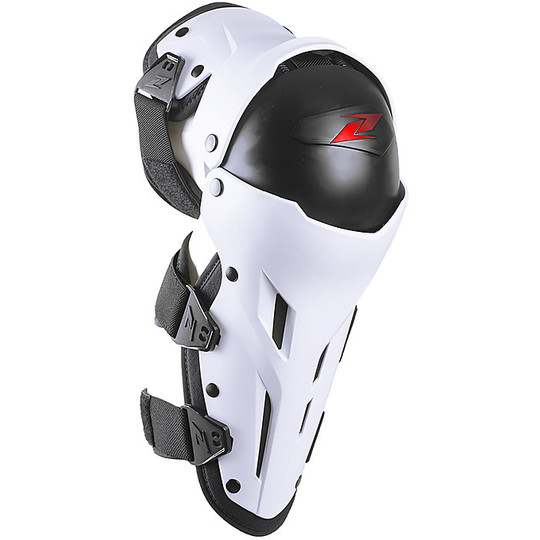 Articulated Moto Cross Enduro Knee Guards Zandonà X-TREME White Level 1
