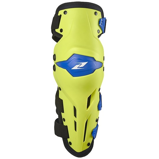 Articulated Moto Cross Enduro Knee Guards Zandonà X-TREME Yellow Blue Level 1