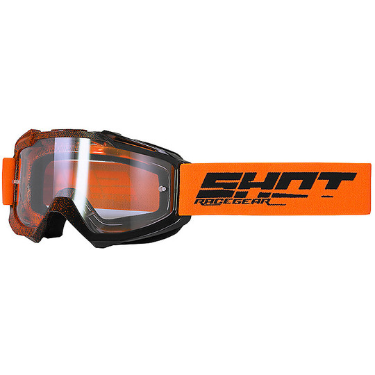 ASSAULT ELITE Cross Enduro Shot Motorradbrille Schwarz Orange