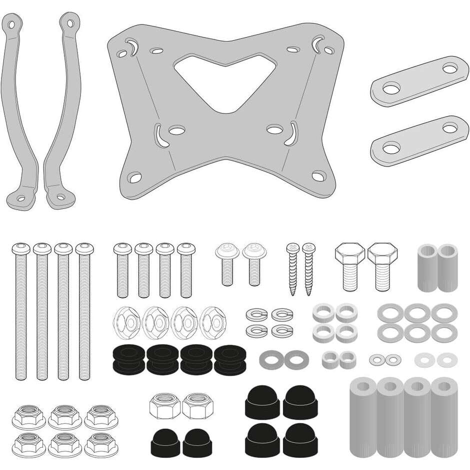 Attacchi Givi A9541A per Parabrezza 9541A Specifico per Seat MO 125 (2022-24); Silence S01 (22-24)