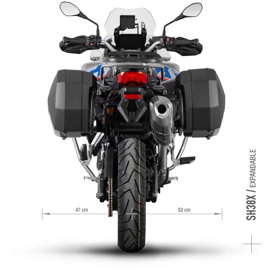 Attacchi Specifici per Valigie Laterali SHAD 3p System per BMW F850 GS / ADV (18-24); F750 GS (18-24); F800 GS (24-25); F900 ADV (24-25)