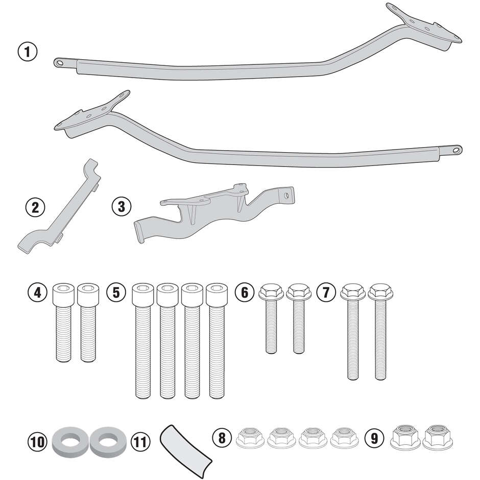 Attacco Posteriore Bauletto Monokey o Monolock Givi 3111FZ Per SUZUKI SV 650 (16 > 24)