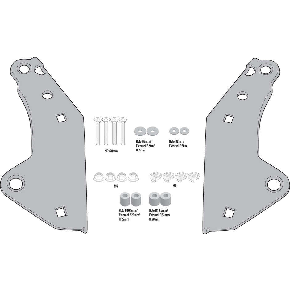 Attacco Posteriore Bauletto Monokey o Monolock Givi SR1186 Per HONDA Forza 750 (21 > 24); X-ADV 750 (21 > 25)