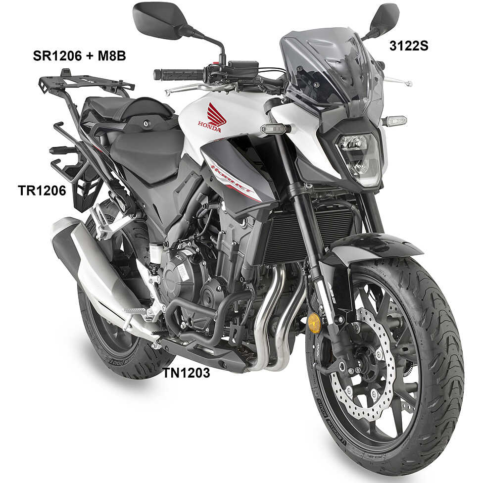 Paramotore GIVI Nero Per Honda Hornet 600 - Diametro 25 Mm, Montaggio Meccanico