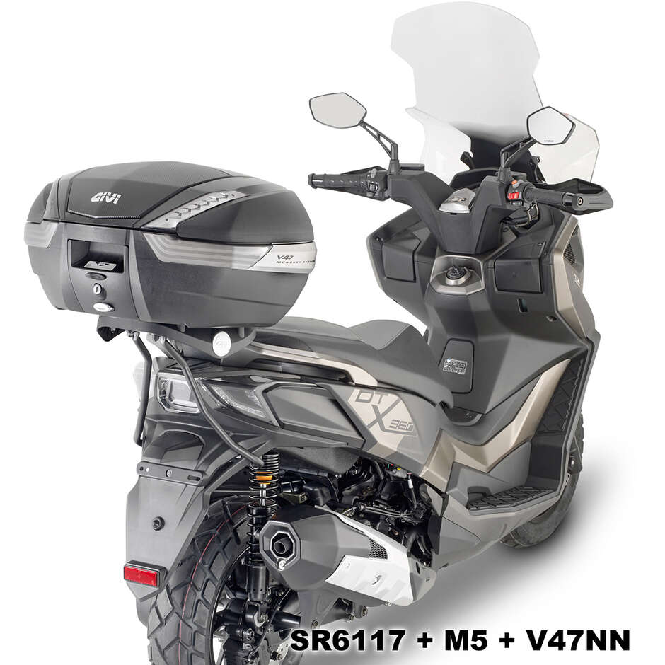 Attacco Posteriore Bauletto Monokey o Monolock Givi SR6117 Per KYMCO DTX 360 125-300-350 (21 > 24)