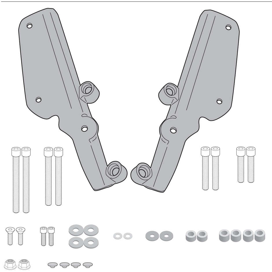 Attacco Posteriore Bauletto Monokey o Monolock Givi SR9430 Per HUSQVARNA Norden 901 (22 > 24); KTM 790 Adventure (19 > 24) / 790 Adventure R (19 > 20); 890 Adventure (23 > 24) / 890 SMT (23 > 24)