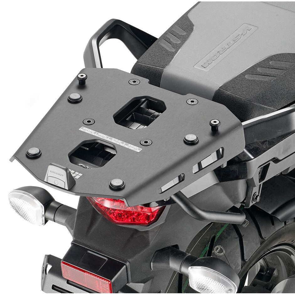 Attacco posteriore in alluminio nero per bauletto Monokey Givi SRA3117 Per SUZUKI V-Strom 1050 / V-Strom 1050 XT / V-Strom 1050 SE (20 > 24) / V-Strom DE (23)