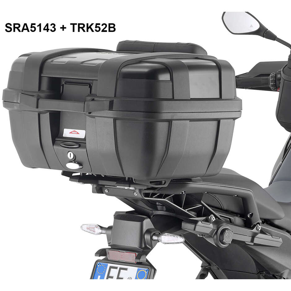 Attacco Posteriore In Alluminio Nero per Bauletto Monokey Givi SRA5143 per BMW R 1300 GS (24-); R 1300 GS ADV (2025-)