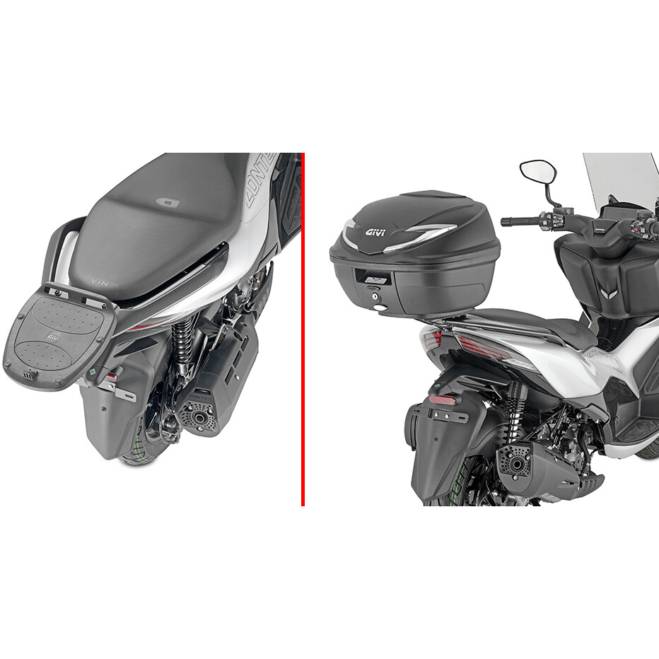 Attacco posteriore per bauletto Monolock Givi SR7602 Per ZONTES 350 D (23 > 24)