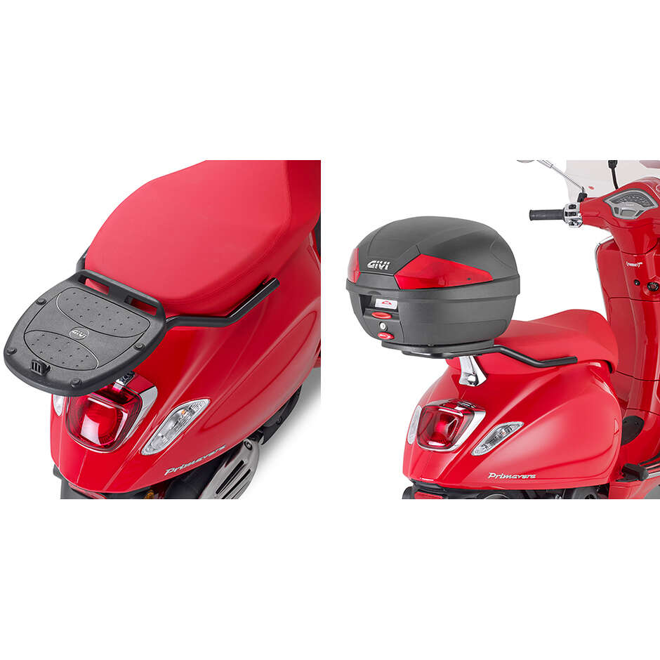Attacco posteriore per bauletto Monolock nero Givi SR5608 Per PIAGGIO Vespa Primavera 50-125-150 (14 > 24); Vespa Sprint 50-125-150 (14 > 24)