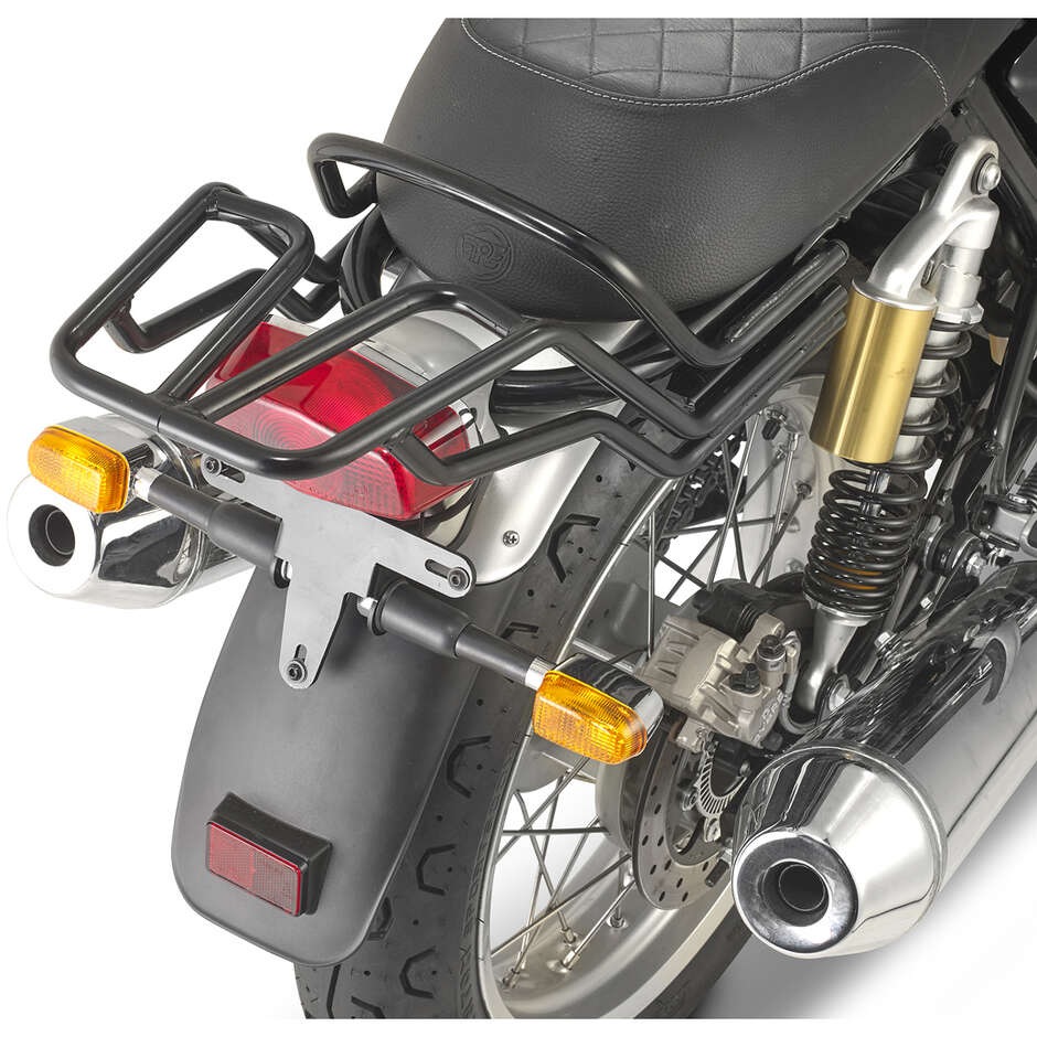 Attacco posteriore per bauletto MONOLOCK, nero lucido Givi SR9051 Per ROYAL ENFIELD Interceptor 650 (19 > 24); Continental GT 650 (20 > 24)